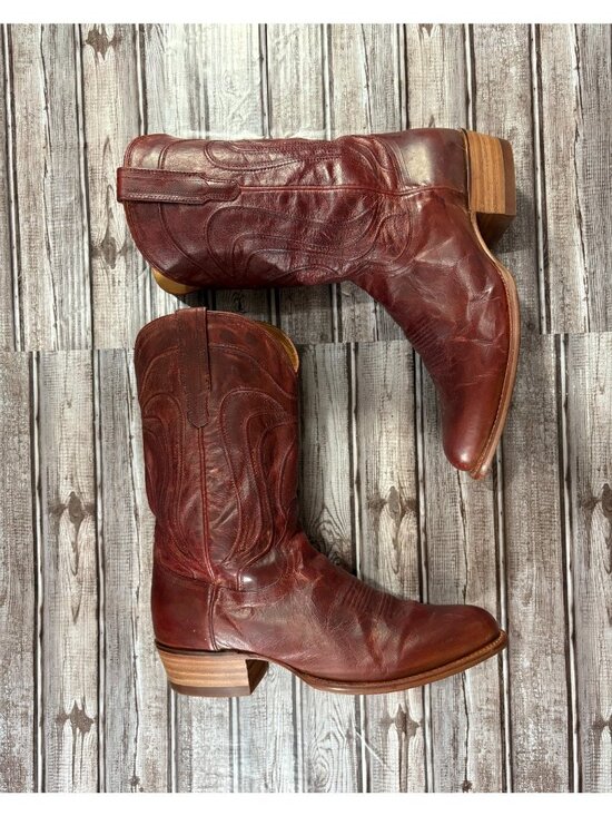 Tecovas The Cartwright Cowboy Boots Size 13 D color reddish-brown 92941 main image 8